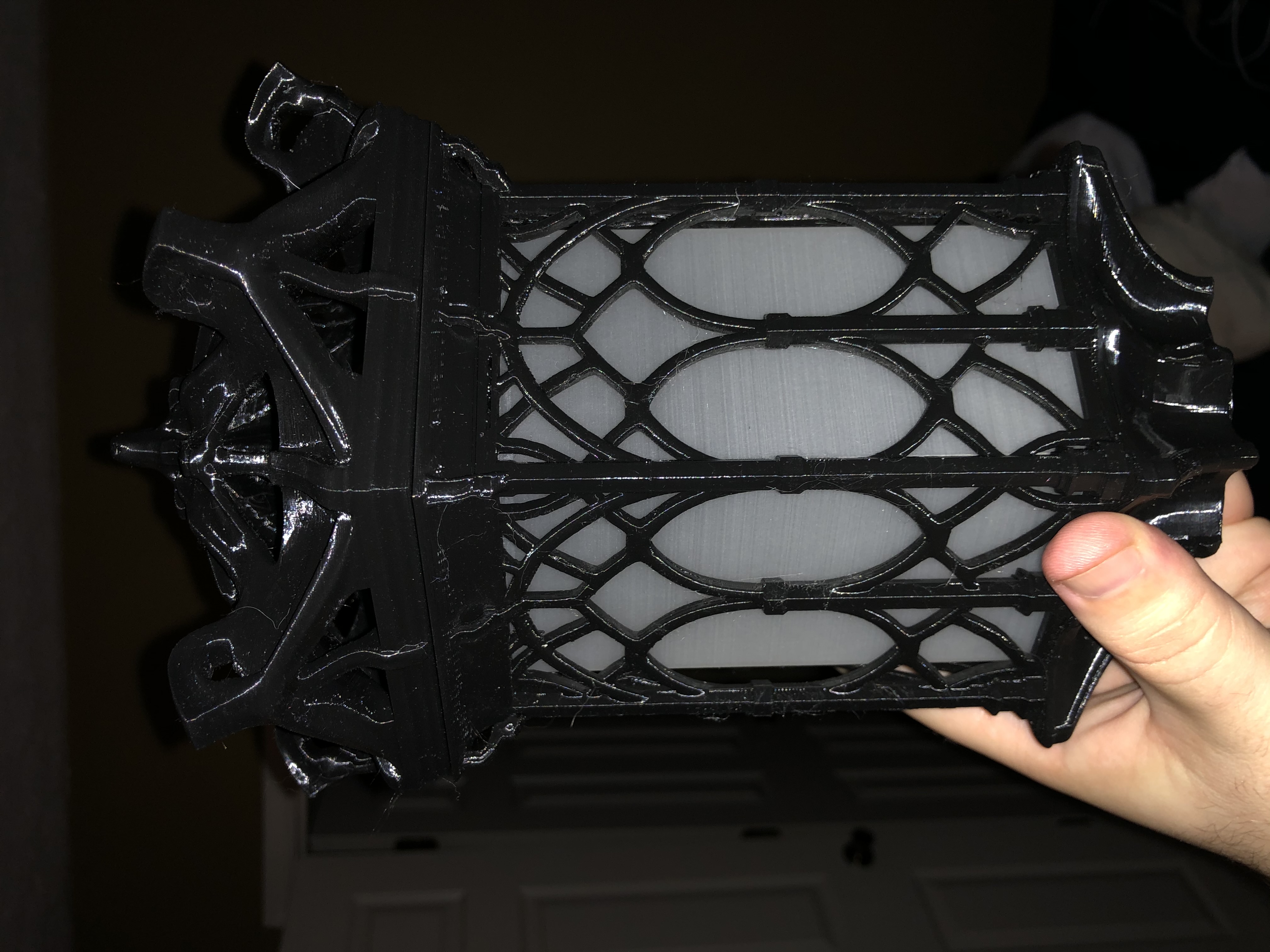 Gothic lantern black lattice
